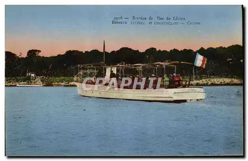 Cartes postales Bateaux Esterel et Chanteclair Cannes Bateau