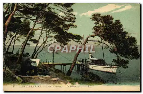 Cartes postales lles de Lerins Saint Honorat Le debarcadere Bateau