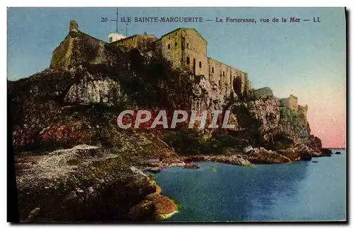 Ansichtskarte AK lle Sainte Marguerite La Forteresse vue de la Mer