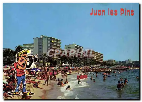 Moderne Karte Juan les Pins Les plages