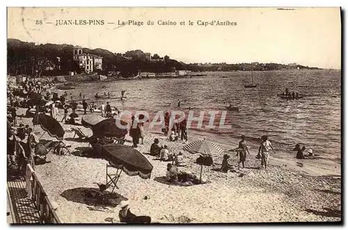 Cartes postales Juan les Pins La Plage du Casion et le Cap d&#39Antibes