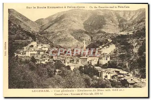 Cartes postales Luceram Vue generale Environs de Nice