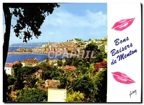 Cartes postales moderne Menton Cote D'Azur Souvenir de Menton