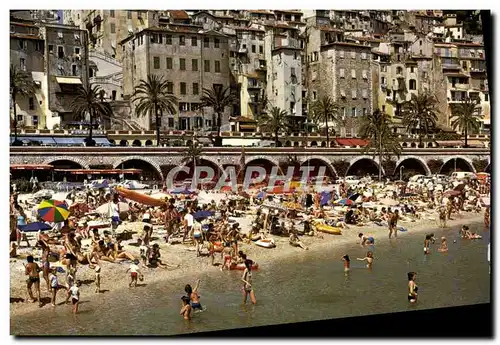 Cartes postales moderne Menton La plage et les sablettes