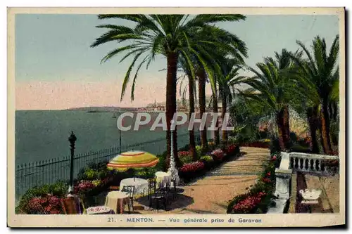 Cartes postales Menton Vue Generale Prise De Garavan
