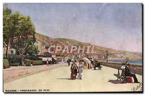 Cartes postales Menton Promenade Du Midi