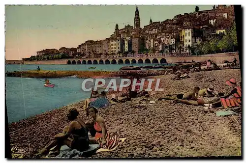 Cartes postales Menton Sur La Plage