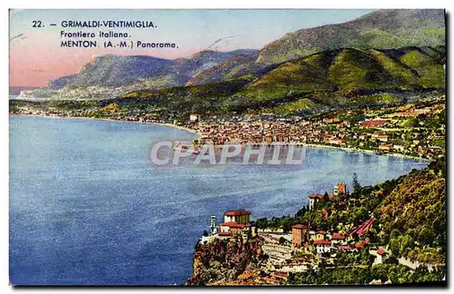 Cartes postales Menton Grimaldi Ventimiglia