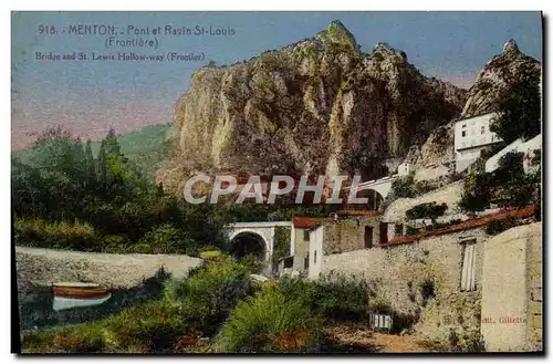 Cartes postales Menton Pont et Ravin St Louis Frontiere