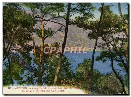 Cartes postales Menton Vue Generale Prise du Cap Martin