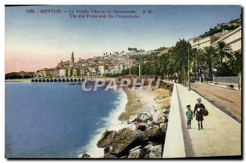 Ansichtskarte AK Menton La Vieille Ville et la Promenade Enfants