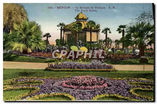 Cartes postales Menton Le Kiosque de Musique