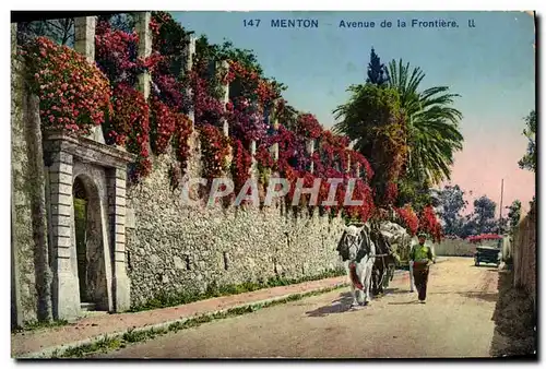 Ansichtskarte AK Menton Avenue de la frontiere