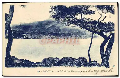 Cartes postales Menton La Baie et Vue D&#39ensemble