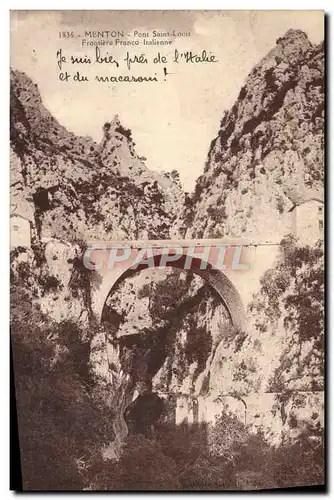 Ansichtskarte AK Menton Pont Saint Louis Frontiere Franco italienne