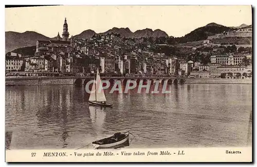 Cartes postales Menton Vue Prise Du Mole