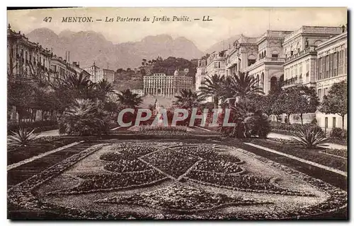 Ansichtskarte AK Menton Les Parterres Du Jardin Public