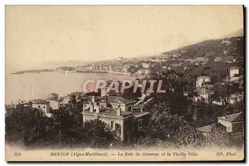 Cartes postales Menton La Baie De Garavan et la Vieille