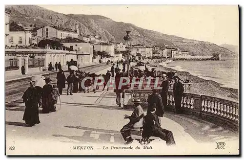 Cartes postales Menton La Promenade Du Midi