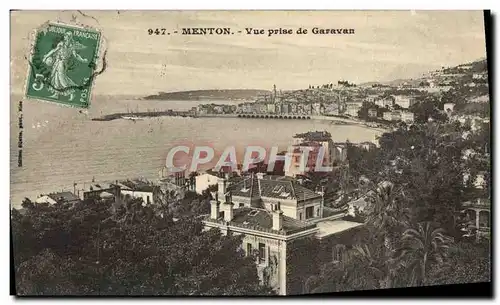 Cartes postales Menton Vue Prise de Garavan