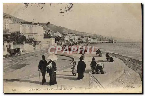 Cartes postales Menton La Promenade du Midi