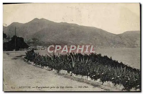 Cartes postales Menton Vue Generale Prise Du Cap Martin