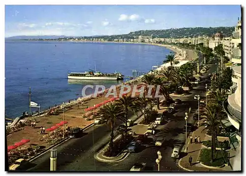 Moderne Karte Nice La Promenade Des Anglais Hotel Ruhl Le Gallus Bateau