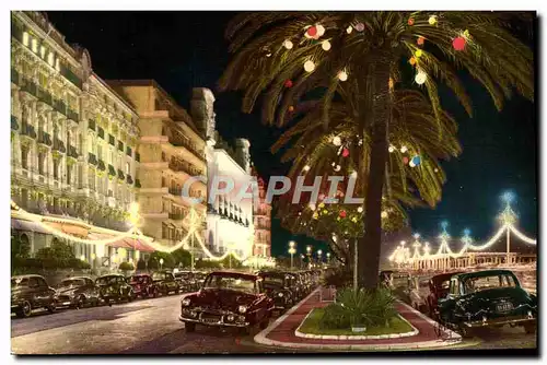 Cartes postales moderne Nice Cote D&#39Azur La Promenade des Anglais la nuit