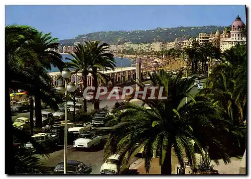 Moderne Karte Nice La Promenade Des Anglais Devant le Palais de la Mediterranee Hotel Negresco