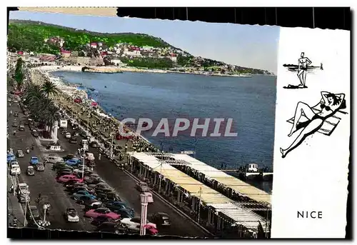 Cartes postales moderne Nice La Promenade Des Anglais et le Mont Boron