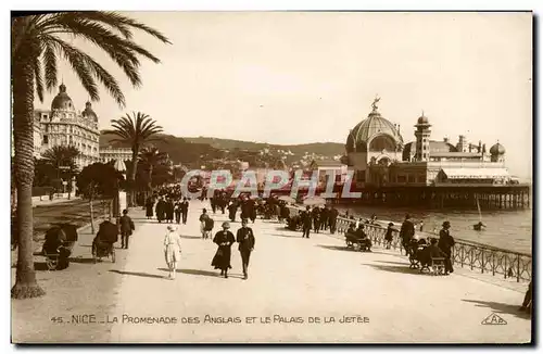 Cartes postales Nice La Promenade Des Anglais Et Le Palais De La jetee