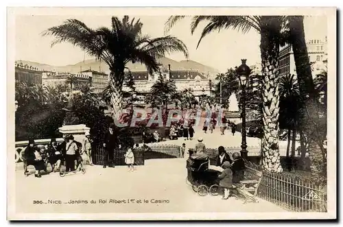 Cartes postales Nice Jardins du Roi Albert 1er et le casino