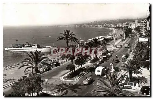 Moderne Karte Nice La promenade des Anglais et la baie des Anges