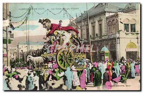 Cartes postales Nice Carnavae De Nice Ca Tire Et Ca Vient Chevre Bouc