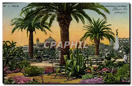 Cartes postales Nice Un coin des nouveaux jardins