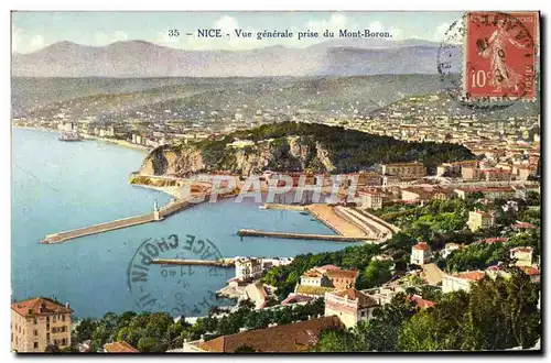 Cartes postales Nice Vue Generale Prise Du Mont Boron