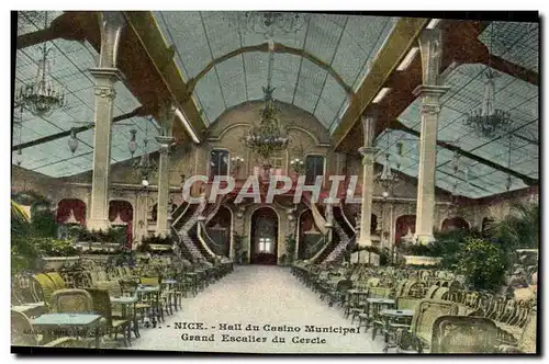 Cartes postales Nice Hall di Casino Municipal Grand Escalier du Cercle