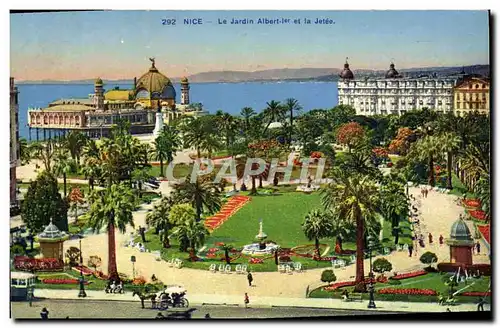 Cartes postales Nice Le Jardin Albert 1er et la Jetee