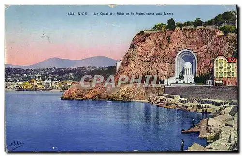 Ansichtskarte AK Nice Le Quai du Midi et le Monument aux Morts