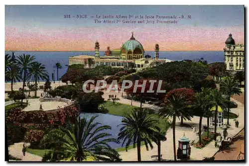 Cartes postales Nice Le jardin Albert 1er et la jetee promenande