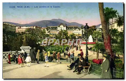 Cartes postales Nice Les Jardins et le Casino