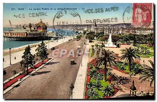 Cartes postales Nice Le Jardin Public et la Jetee Promenade