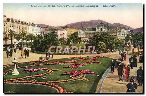 Ansichtskarte AK Nice Le Jardin Albert 1er Le Casino Municipal