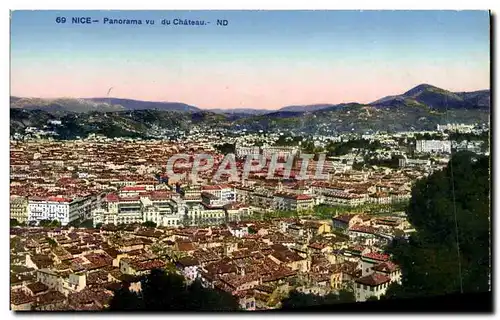 Cartes postales Nice Panorama Vu du Chateau