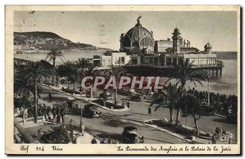 Cartes postales Nice La Promenade des Anglais et le Palais de la Jetee