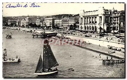 Cartes postales Nice Les hotels et la plage Bateau