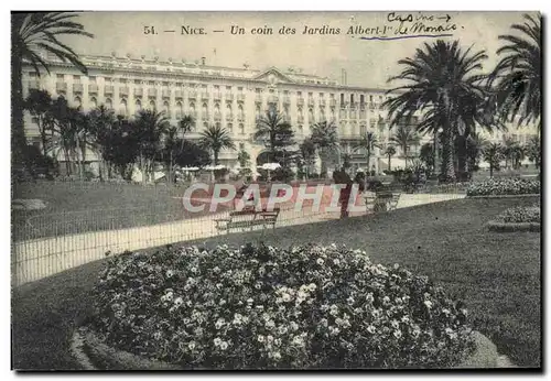 Ansichtskarte AK Nice Un coin des Jardins Albert l er