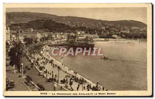 Cartes postales Nice La Promenade des Anglais et le Mont Boron