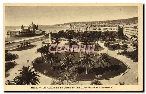 Cartes postales Nice Le Palais de la Jetee et les Jardins du Roi Albert 1er