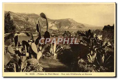 Cartes postales Nice Plateau du Mont Boron Vue vers Villefranche et Monaco